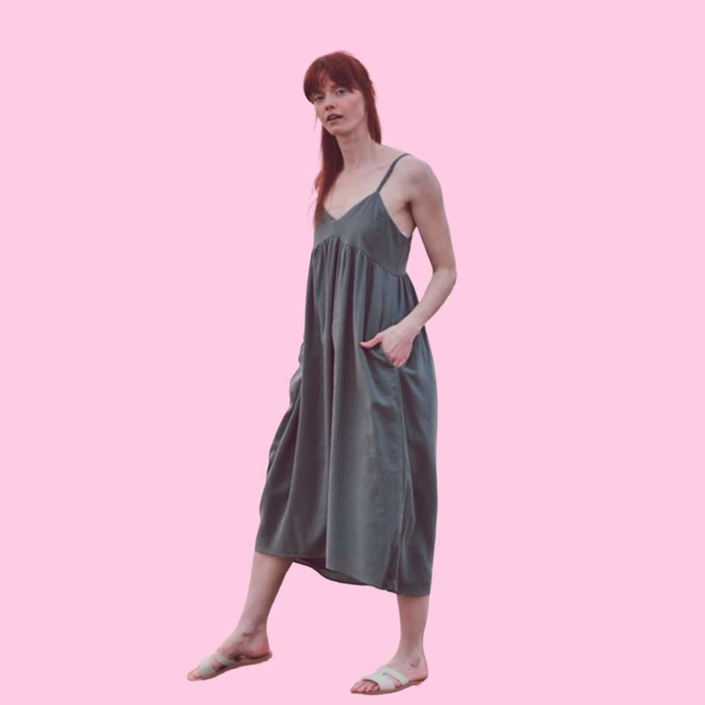 LEALLO  Cabana Button Back Dress